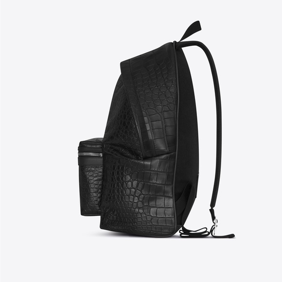 CITY BACKPACK IN CROCODILE-EMBOSSED LEATHER - Picture 3 of 4